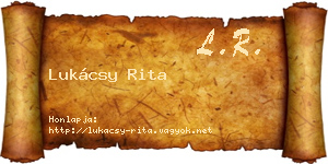 Lukácsy Rita névjegykártya